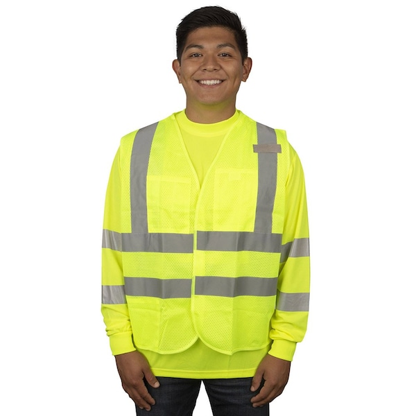 Cordova Safety Vest, COR-BRITE, Type R, Class 2, FR, Lime, L V231PFRL - main